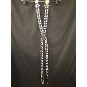 BLACK BEAR DINER Paw Print SUSPENDERS Heavy Duty Crome Clips 1.5" Wide